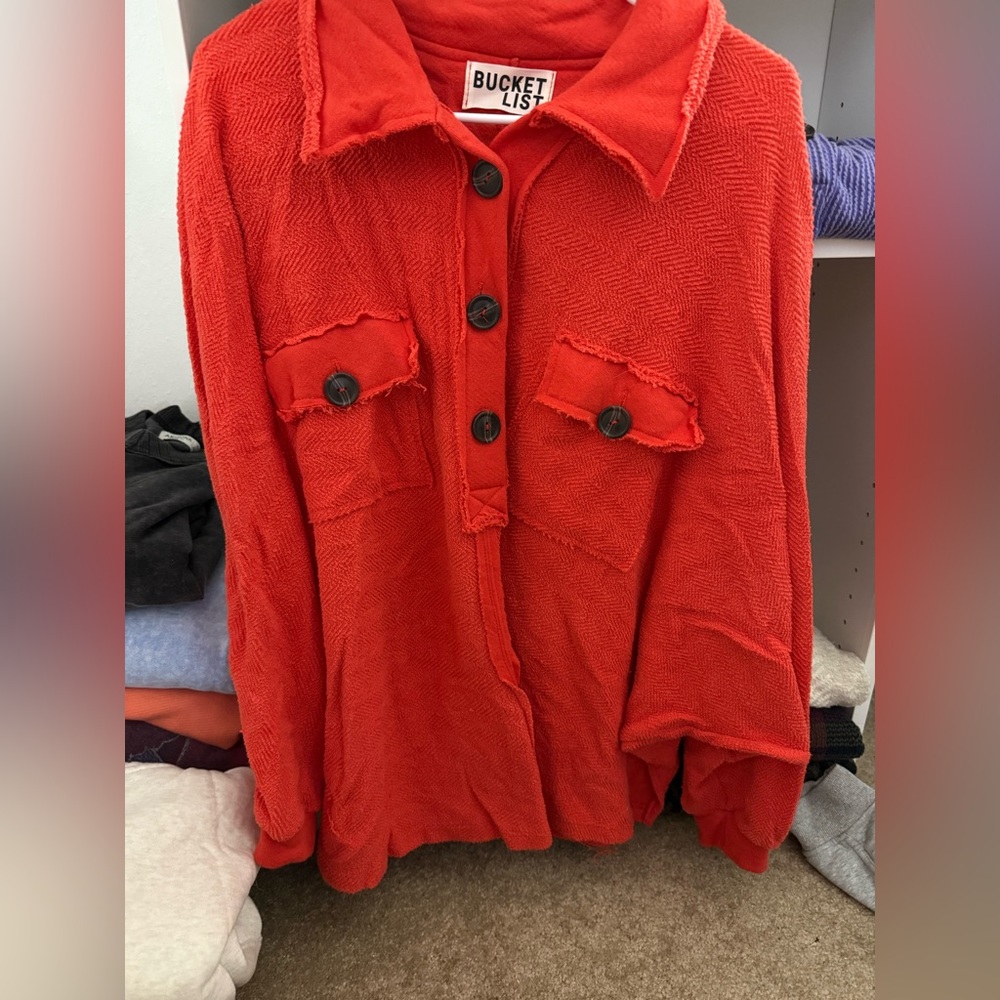 BUCKETLIST Scarlet Button-Up Shirt
